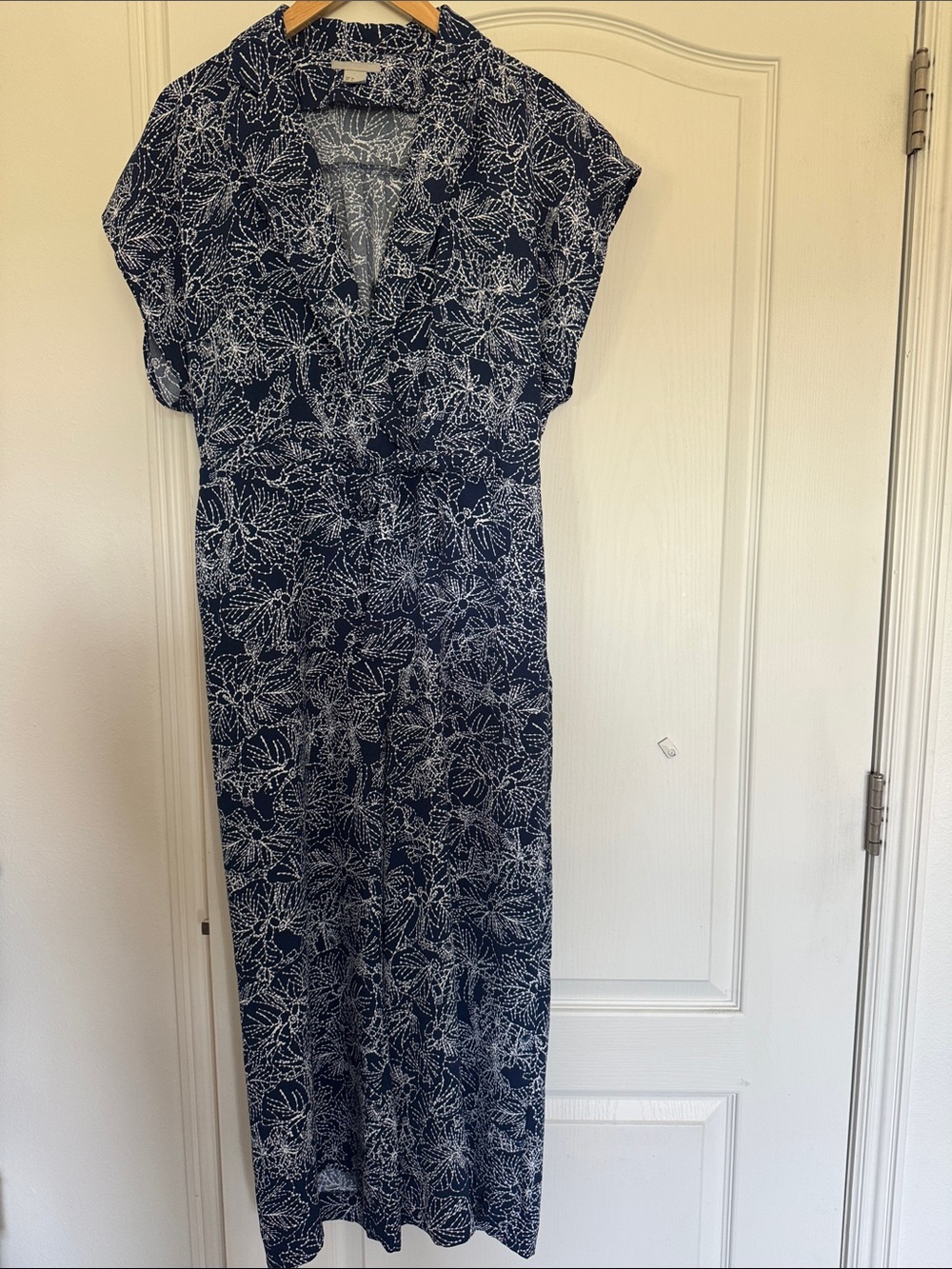 Women's Navy Blue Floral Romper